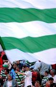 2 August 2002; Shamrock Rovers supporters during the eircom League Premier Division match between Bohemians and Shamrock Rovers at Dalymount Park in Dublin. Photo by David Maher/Sportsfile