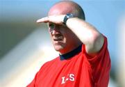 4 August 2002; Cork City manager Liam Murphy during the eircom League Premier Division match between Drogheda United and Cork City at O2 Park in Drogheda, Louth. Photo by David Maher/Sportsfile