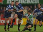 13 September 2002; Victor Costello of Leinster is tackled by Tim Allnutt of Connacht. during the Celtic League Pool B match between Leinster and Connacht at Donnybrook Stadium in Dublin. Photo by Damien Eagers/Sportsfile