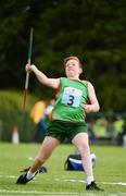 19 August 2017; Conor Bolger of Ballon Rathoe, Co Carlow, competing in the Boys U14 and O12 Javelin event during day 1 of the Aldi Community Games August Festival 2017 at the National Sports Campus in Dublin. Photo by Sam Barnes/Sportsfile
