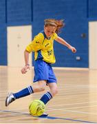 19 August 2017; Ciara Smyth, from Skyrne, Co Meath, in action during the U13 Indoor Soccer during day 1 of the Aldi Community Games August Festival 2017 at the National Sports Campus in Dublin. Photo by Cody Glenn/Sportsfile