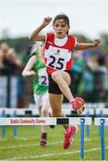 19 August 2017; Amy Murray of Ardee-Reaghstown, Co Louth, competing in the Girls U10 and O8 60m Hurdles event during day 1 of the Aldi Community Games August Festival 2017 at the National Sports Campus in Dublin. Photo by Sam Barnes/Sportsfile