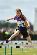 19 August 2017; Tadgh O'Leary of Piercestown-Murrinstown, Co Wexford, competing in the Boys U10 and O8 60m Hurdles event during day 1 of the Aldi Community Games August Festival 2017 at the National Sports Campus in Dublin. Photo by Sam Barnes/Sportsfile