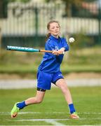 19 August 2017; Elisha Scott, from Easkey, Co Sligo, at bat during the U13 Rounders event during day 1 of the Aldi Community Games August Festival 2017 at the National Sports Campus in Dublin. Photo by Cody Glenn/Sportsfile