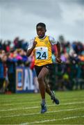 19 August 2017; William Bello of Ennis St Johns, Co Clare, competing in the Boys U12 and O10 4x100m relay event during day 1 of the Aldi Community Games August Festival 2017 at the National Sports Campus in Dublin. Photo by Sam Barnes/Sportsfile