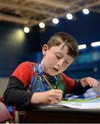 20 August 2017; Jack Sheehan, from Beara, Co Cork, competes in the U10 Boys Art event during the Community Games August Festival 2017 at the National Sports Campus in Dublin. Photo by Cody Glenn/Sportsfile