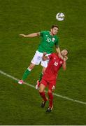 5 September 2017; Robbie Brady of Republic of Ireland in action against Dušan Tadic of Serbia during the FIFA World Cup Qualifier Group D match between Republic of Ireland and Serbia at the Aviva Stadium in Dublin. Photo by Stephen McCarthy/Sportsfile