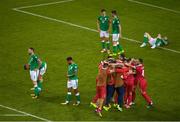 5 September 2017; Serbia and Republic of Ireland players react following the FIFA World Cup Qualifier Group D match between Republic of Ireland and Serbia at the Aviva Stadium in Dublin. Photo by Stephen McCarthy/Sportsfile