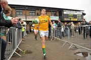 3 June 2012; Leitrim captain Paddy Maguire leads his team out onto the pitch for the start of the game. Connacht GAA Football Senior Championship Quarter-Final, London v Leitrim, Emerald Park, Ruislip, London. Picture credit: Diarmuid Greene / SPORTSFILE