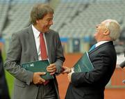 12 June 2012; In attendance at the launch of the Irish Sports Council Anti-Doping Annual Report 2011 are Director General World Anti-Doping Agency David Howman and Minister of State for Tourism & Sport Michael Ring T.D, right. Croke Park, Dublin. Photo by Sportsfile