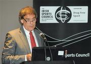 12 June 2012; Director General World Anti-Doping Agency David Howman speaking at the launch of the Irish Sports Council Anti-Doping Annual Report 2011. Croke Park, Dublin. Photo by Sportsfile