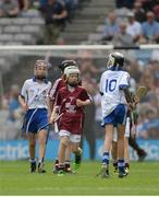 3 September 2017; Fionn Keating McDermott of St Colmcilles SNS, Knocklyon, Co Dublin, representing Galway, during the INTO Cumann na mBunscol GAA Respect Exhibition Go Games at Galway v Waterford - GAA Hurling All-Ireland Senior Championship Final at Croke Park in Dublin. Photo by Piaras Ó Mídheach/Sportsfile