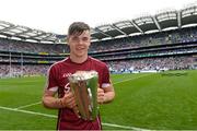 3 September 2017; Jack Canning of Galway with the Irish Press Cup after the Electric Ireland GAA Hurling All-Ireland Minor Championship Final match between Galway and Cork at Croke Park in Dublin. Photo by Piaras Ó Mídheach/Sportsfile