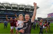 3 September 2017; Colm Callanan of Galway celebrates with his daughter Ciara after the GAA Hurling All-Ireland Senior Championship Final match between Galway and Waterford at Croke Park in Dublin. Photo by Piaras Ó Mídheach/Sportsfile