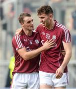 3 September 2017; Johnny Coen, left, and Jason Flynn of Galway celebrate after the GAA Hurling All-Ireland Senior Championship Final match between Galway and Waterford at Croke Park in Dublin. Photo by Piaras Ó Mídheach/Sportsfile