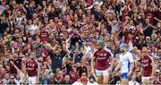 3 September 2017; Galway supporters in the Hogan Stand during the GAA Hurling All-Ireland Senior Championship Final match between Galway and Waterford at Croke Park in Dublin. Photo by Piaras Ó Mídheach/Sportsfile