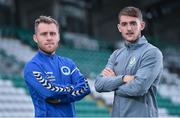 7 September 2017; Tony Griffiths, left, of Bluebell United and Lee Grace of Shamrock Rovers after a press conference at Tallaght Stadium in Tallaght, Dublin. Photo by Matt Browne/Sportsfile