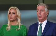 5 September 2017; FAI Chief Executive John Delaney with his partner Emma English prior to the FIFA World Cup Qualifier Group D match between Republic of Ireland and Serbia at the Aviva Stadium in Dublin. Photo by Brendan Moran/Sportsfile
