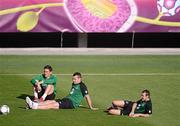 15 June 2012; Republic of Ireland players, from left to right, Keith Andrews, Shay Given and Aiden McGeady during squad training ahead of their UEFA EURO 2012, Group C, game against Italy on Monday. Republic of Ireland EURO2012 Squad Training, Municipal stadium, Gdynia, Poland. Picture credit: David Maher / SPORTSFILE