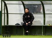 20 August 2017; The injured Stephen O’Donnell of Dundalk sitting on the bench before the SSE Airtricity League Premier Division match between Derry City and Dundalk at Maginn Park in Buncrana, Co Donegal. Photo by Oliver McVeigh/Sportsfile