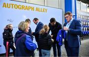 8 September 2017; Leinster fans with Jack McGrath in Autograph Alley ahead of the Guinness PRO14 Round 2 match between Leinster and Cardiff Blues at the RDS Arena in Dublin. Photo by Brendan Moran/Sportsfile
