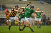 9 September 2017; Peter Casey of Limerick in action against Conor Delaney of Kilkenny during the Bord Gáis Energy GAA Hurling All-Ireland U21 Championship Final match between Kilkenny and Limerick at Semple Stadium in Thurles, Co Tipperary. Photo by Brendan Moran/Sportsfile