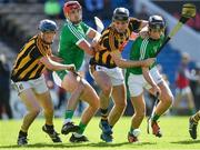 9 September 2017; Niall McMahon, left, and Jason Cleere of Kilkenny in action against Barry Nash, 2nd from left, and Barry Murphy of Limerick during the Bord Gáis Energy GAA Hurling All-Ireland U21 Championship Final match between Kilkenny and Limerick at Semple Stadium in Thurles, Co Tipperary. Photo by Brendan Moran/Sportsfile