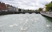 9 September 2017; A general view of the Men's Race during the Jones Engineering 98th Dublin City Liffey Swim organised by Leinster Open Sea and supported by Jones Engineering, Dublin City Council and Swim Ireland. Photo by David Fitzgerald/Sportsfile
