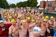 9 September 2017; Swimmers ahead of the Jones Engineering 98th Dublin City Liffey Swim organised by Leinster Open Sea and supported by Jones Engineering, Dublin City Council and Swim Ireland. Photo by Sam Barnes/Sportsfile