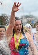 9 September 2017; Aoife Kiely from Dublin following the Jones Engineering 98th Dublin City Liffey Swim organised by Leinster Open Sea and supported by Jones Engineering, Dublin City Council and Swim Ireland. Photo by Ramsey Cardy/Sportsfile