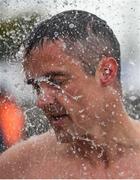 9 September 2017; Colin Monaghan from Dublin following his victory in the Men's Race during the Jones Engineering 98th Dublin City Liffey Swim organised by Leinster Open Sea and supported by Jones Engineering, Dublin City Council and Swim Ireland. Photo by David Fitzgerald/Sportsfile