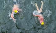 9 September 2017; Jerry McSweeney of ILDSA, right, competing in the Jones Engineering 98th Dublin City Liffey Swim organised by Leinster Open Sea and supported by Jones Engineering, Dublin City Council and Swim Ireland. Photo by Sam Barnes/Sportsfile
