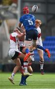 9 September 2017; Ryan Baird of Leinster in action against Niall Armstrong of Ulster during the U19 Interprovincial Series match between Leinster and Ulster at Donnybrook Stadium in Dublin. Photo by Cody Glenn/Sportsfile