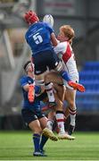 9 September 2017; Ryan Baird of Leinster in action against Niall Armstrong of Ulster during the U19 Interprovincial Series match between Leinster and Ulster at Donnybrook Stadium in Dublin. Photo by Cody Glenn/Sportsfile