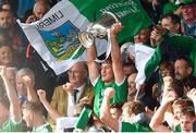 9 September 2017; Limerick captain Tom Morrissey lifts the cup after the Bord Gáis Energy GAA Hurling All-Ireland U21 Championship Final match between Kilkenny and Limerick at Semple Stadium in Thurles, Co Tipperary. Photo by Brendan Moran/Sportsfile