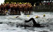 9 September 2017; Competitors in action during the mens race at the Jones Engineering 98th Dublin City Liffey Swim organised by Leinster Open Sea and supported by Jones Engineering, Dublin City Council and Swim Ireland. Photo by Ramsey Cardy/Sportsfile