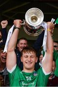 9 September 2017; Limerick captain Tom Morrissey lifts The James Nowlan Cup after the Bord Gáis Energy GAA Hurling All-Ireland U21 Championship Final match between Kilkenny and Limerick at Semple Stadium in Thurles, Co Tipperary. Photo by Piaras Ó Mídheach/Sportsfile