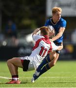 9 September 2017; Adam LaGure of Leinster is tackled by Jonny Hunter of Ulster during the U19 Interprovincial Series match between Leinster and Ulster at Donnybrook Stadium in Dublin. Photo by Cody Glenn/Sportsfile