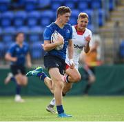 9 September 2017;  Cormac Foley of Leinster on his way to scoring his side's second try during the U19 Interprovincial Series match between Leinster and Ulster at Donnybrook Stadium in Dublin. Photo by Cody Glenn/Sportsfile