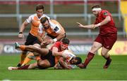 9 September 2017; Sergeal Petersen of Cheetahs is tackled by Sean O'Connor of Munster during the Guinness PRO14 Round 2 match between Munster and Cheetahs at Thomond Park in Limerick. Photo by Diarmuid Greene/Sportsfile