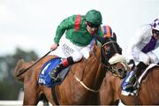 9 September 2017; Eziyra, with Pat Smullen up, on their way to winning the KPMG Enterprise Stakes during the Longines Irish Champions Weekend 2017 at Leopardstown Racecourse in Leopardstown, Co Dublin. Photo by Matt Browne/Sportsfile
