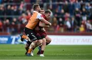 9 September 2017; Andrew Conway of Munster is tackled by Paul Schoeman of Cheetahs during the Guinness PRO14 Round 2 match between Munster and Cheetahs at Thomond Park in Limerick. Photo by Diarmuid Greene/Sportsfile