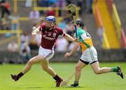17 June 2012; Cyril Donnellan, Galway, in action against David Franks, Offaly. Leinster GAA Hurling Senior Championship Semi-Final, Galway v Offaly, O'Moore Park, Portlaoise, Co. Laois. Picture credit: Matt Browne / SPORTSFILE