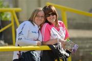 17 June 2012; Kildare fans Paula Mcabe, left, and Noeleen Jennings after the game. Leinster GAA Football Senior Championship Quarter-Final, Offaly v Kildare, O'Moore Park, Portlaoise, Co. Laois. Picture credit: Barry Cregg / SPORTSFILE