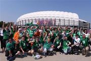 18 June 2012; Republic of Ireland supporters outside the Municipal stadium, Poznan, ahead of the game. EURO2012, Group C, Republic of Ireland v Italy, Municipal Stadium Poznan, Poznan, Poland. Picture credit: David Maher / SPORTSFILE