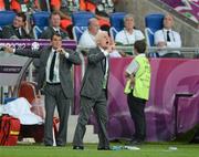 18 June 2012; Republic of Ireland manager Giovanni Trapattoni during the game. EURO2012, Group C, Republic of Ireland v Italy, Municipal Stadium Poznan, Poznan, Poland. Picture credit: David Maher / SPORTSFILE