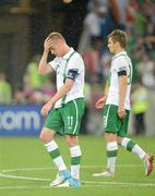 18 June 2012; A dejected Republic of Ireland captain Damien Duff after the game. EURO2012, Group C, Republic of Ireland v Italy, Municipal Stadium Poznan, Poznan, Poland. Picture credit: Brendan Moran / SPORTSFILE