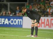 18 June 2012; A dejected Shay Given, Republic of Ireland, after Mario Balotelli, Italy, scored his side's second goal. EURO2012, Group C, Republic of Ireland v Italy, Municipal Stadium Poznan, Poznan, Poland. Picture credit: Brendan Moran / SPORTSFILE