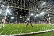 18 June 2012; Shay Given, Republic of Ireland, fails to prevent the shot of Mario Balotelli, Italy, to score his side's second goal. EURO2012, Group C, Republic of Ireland v Italy, Municipal Stadium Poznan, Poznan, Poland. Picture credit: Brendan Moran / SPORTSFILE