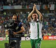 18 June 2012; Robbie Keane, Republic of Ireland, at the end of the game. EURO2012, Group C, Republic of Ireland v Italy, Municipal Stadium Poznan, Poznan, Poland. Picture credit: David Maher / SPORTSFILE